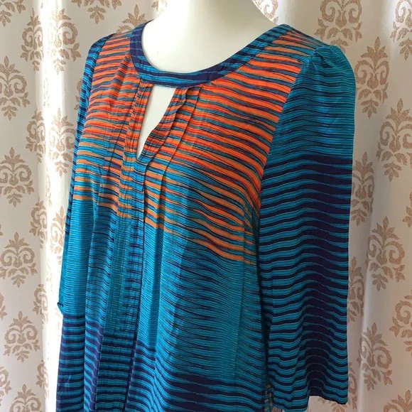 Plenty by Tracy Reese hi-lo striped tunic M - Picture 4 of 10